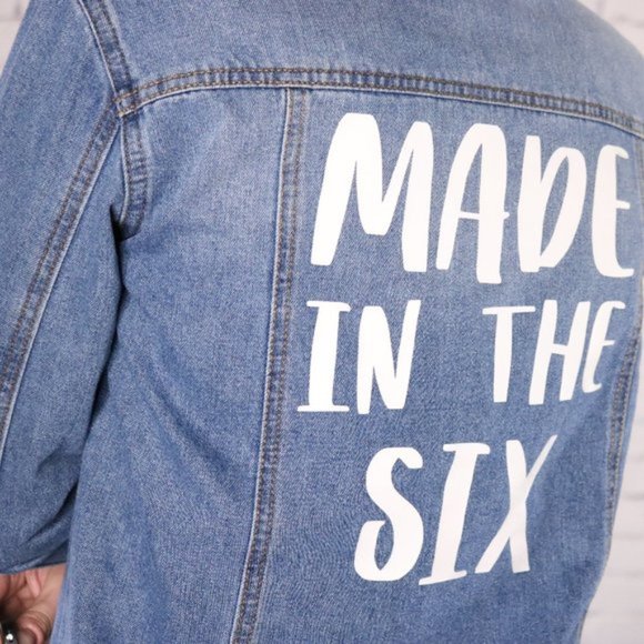 Oversized denim jacket Made in the six c2 - Picture 4 of 6